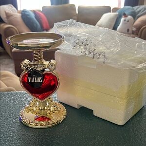 New BBW Disney Villains Evil Queen Pierced Heart Candle Holder “ In Hand “